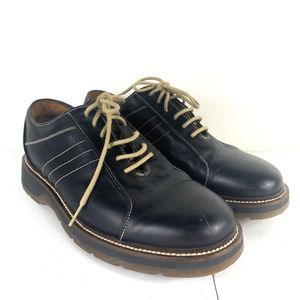 Johnston & Murphy Leather Black Oxford Mens 11 M